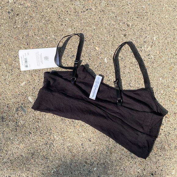 Athleta Well Rested Ribbed Sleep Bra Black Small NWT - Picture 2 of 2